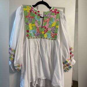 NWT J.Marie Embroidered Top